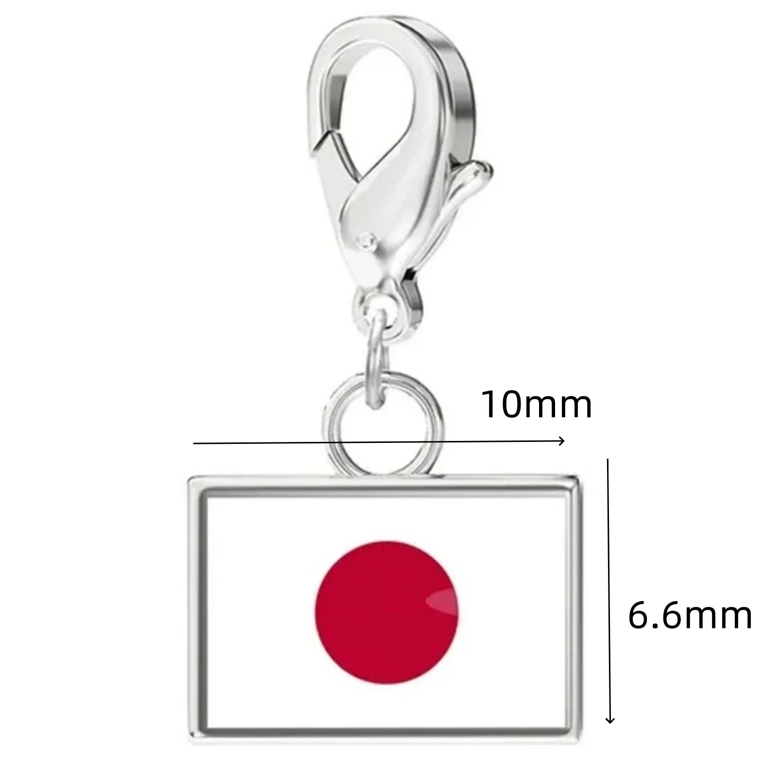 Flaggen-Karabinerhaken Stahlanhänger Edelstahl Mode Französische Deutsche Nationalflagge Anhänger DIY Armband Schlüsselanhänger Geschenk – Detail 16