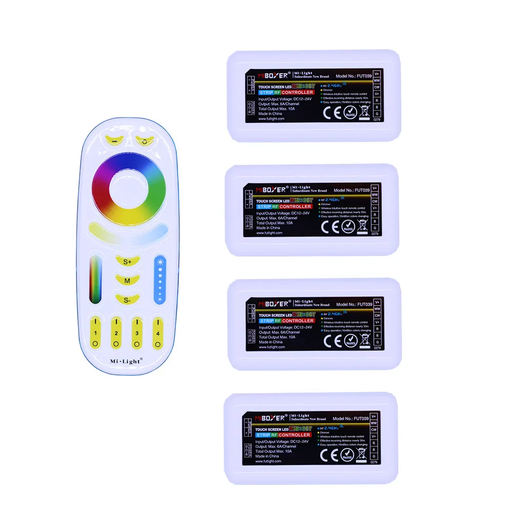 CCT RGB RGBW RGBCCT Single color Mi Light box LED Color temperature adjust controller 4 zone 2.4G RF Wifi Remote Control Smart