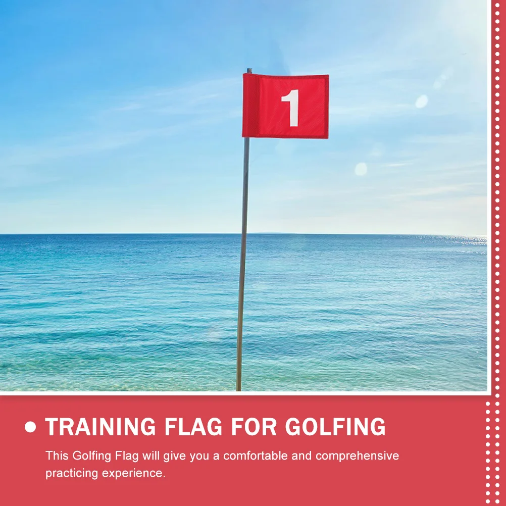 

2pcs Nylon Target Practice Golfs Targeting Flags Putting Green Markers Numbered Pin Flags Training Tools Red 1