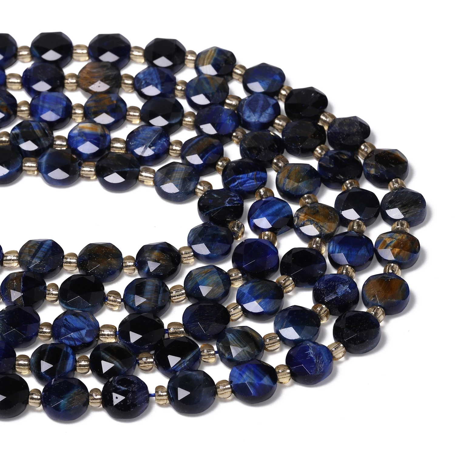 10x5mm AAA Faceted Coin Natural Stone Fuschia Tiger Eye Beads Rondelle Spacer Beads For Jewelry Making DIY Bracelets Accessories view 5