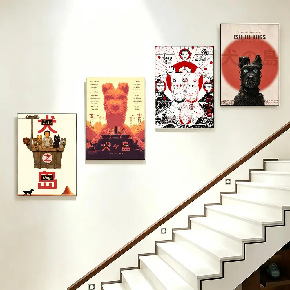 movie Isle of Dogs Poster Poster HD  Printing Soothing and Cream Style Home Decor for the Living Room cafes Gift Giving