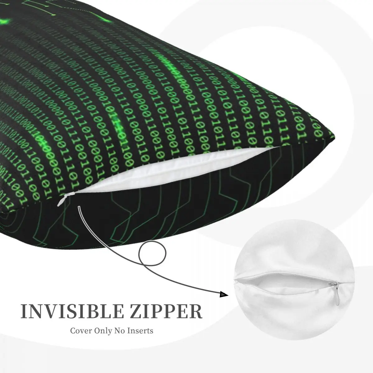 Binary Code Inside Throw Blanket And Lightweight Fleece Rectangle Pillowcase Cushion Cover Bedroom Bed Home Comfort Throw Pillow
