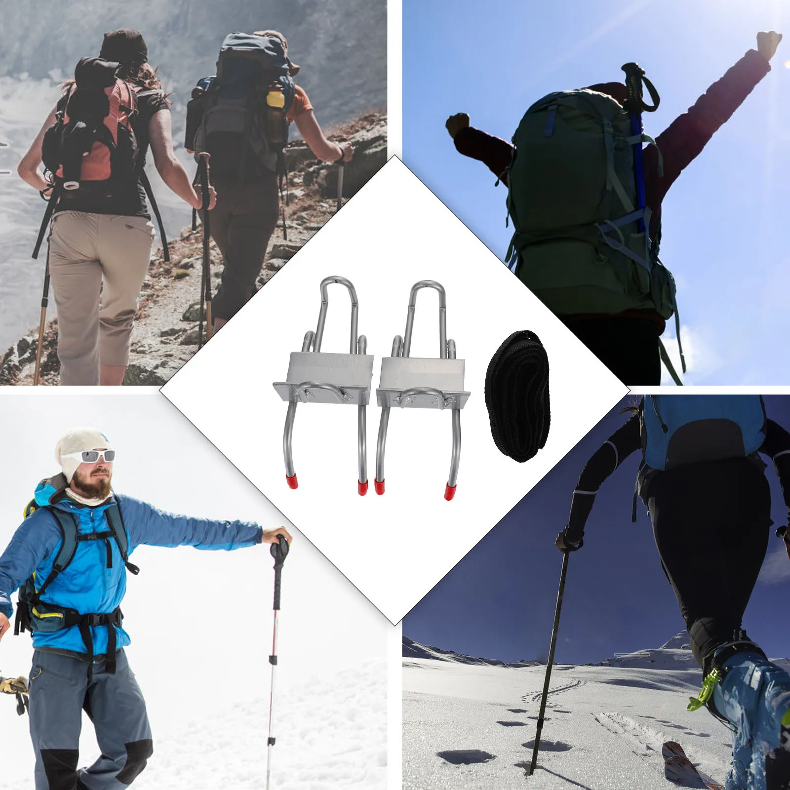 

1 Set Carbon Steel Spikes Durable Non-Slip Tree Climbing Gear Claw Style Tools Thickened Safety Spike Multi-Functional Tree