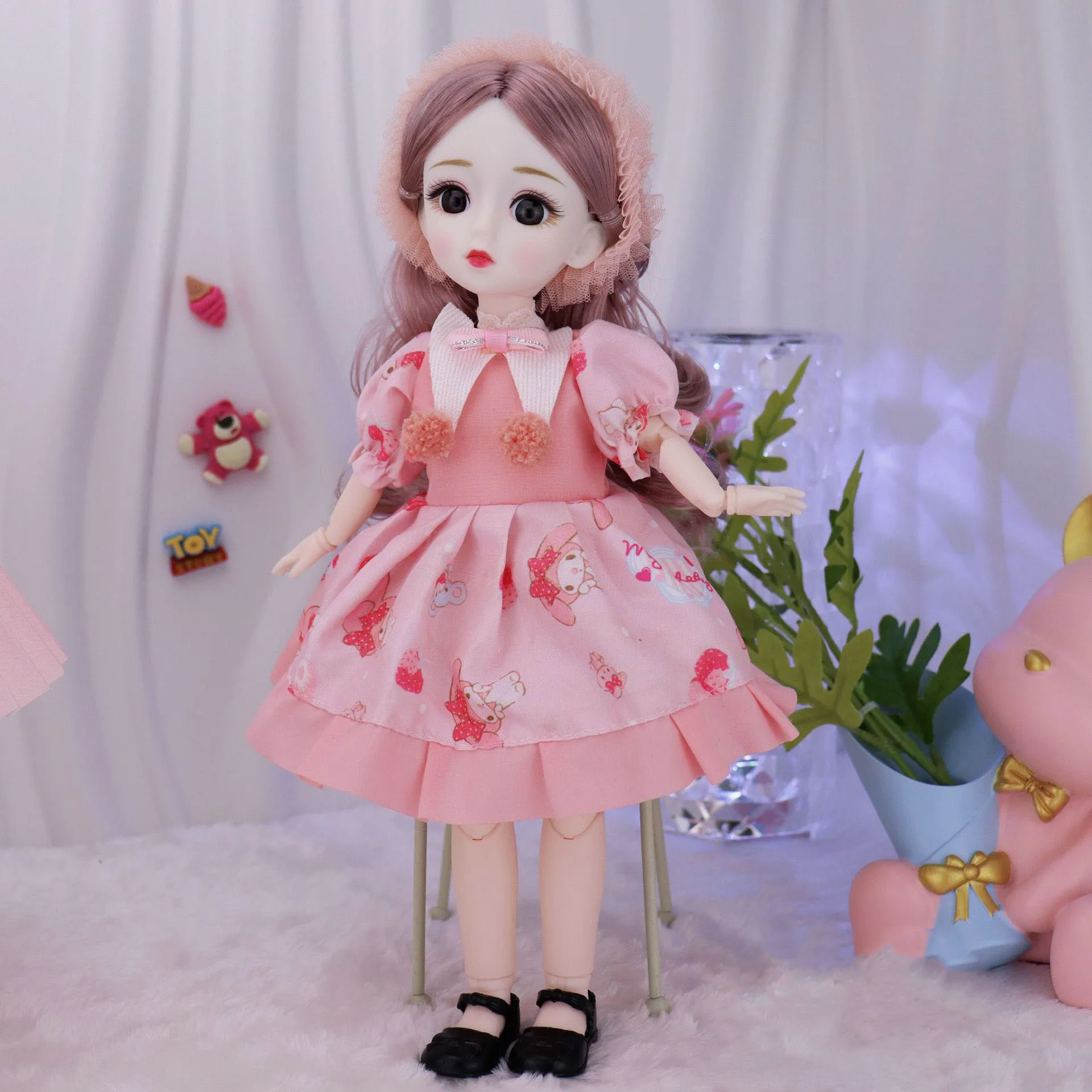 女の子のための服とフルセットのプリンセス人形、絶妙なおもちゃ、プレイハウス、ファッション、1/6 bjd、30cm