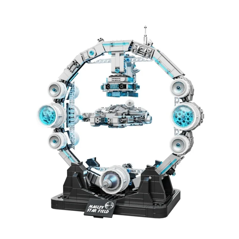 1196 ELEMENTÓW Kosmiczna Wojna Przyszłościowy Statek Kosmiczny Magnetyczne Klocki Konstrukcyjne Model z Oświetleniem Zabawka Edukacyjna Zestaw do Składania dla Dzieci Prezent