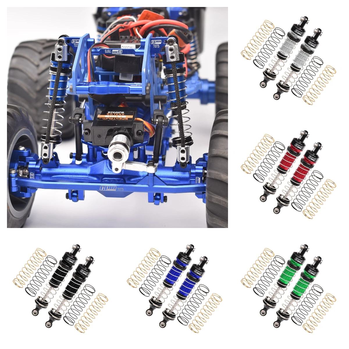

GPM LOSI 1/18 Mini LMT 4X4 RTR-LOS01026 For ALUMINUM 6061 FRONT/REAR SHOCK SET