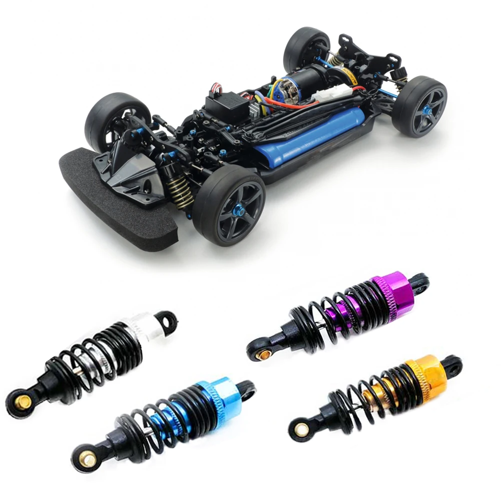 4pcs Aluminium Alloy Chassis DIY Shock Absorber Upgrade Parts Accessories Durable Direct Fit For Tamiya TT02 1/10 RC Car