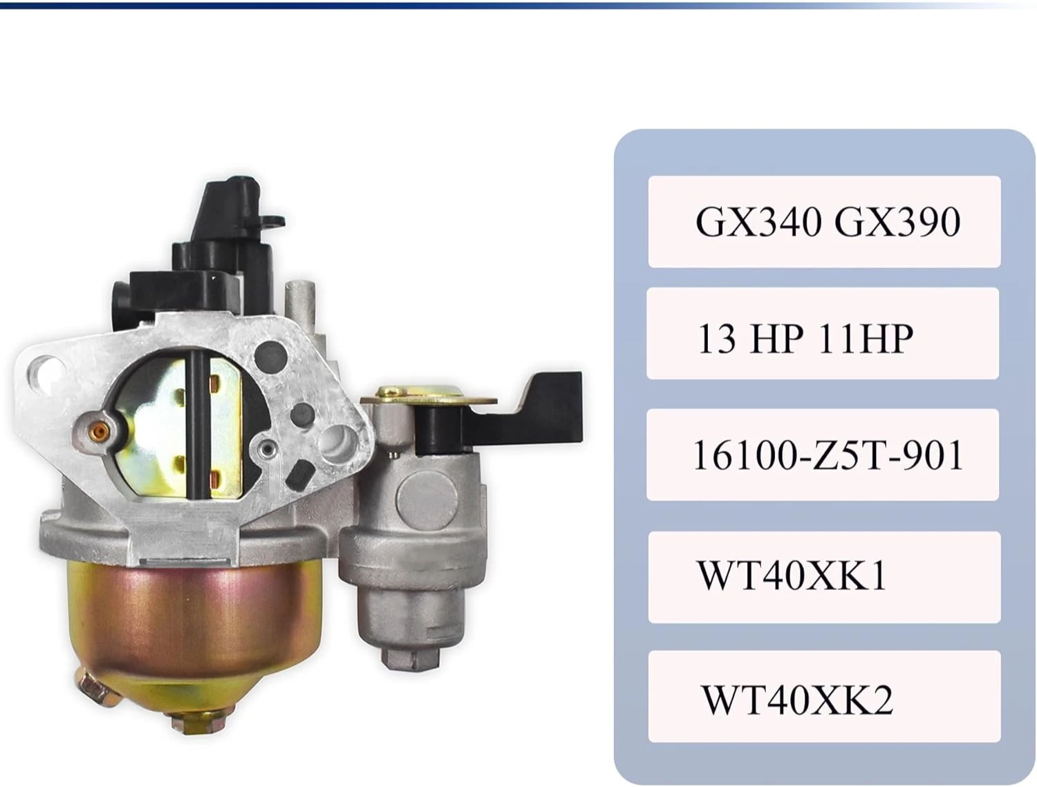 

Карбюратор для Honda GX390 16100 Z5T 901, подходит для двигателя GX340, генератора, газонокосилки, 11 л.с., 13 л.с., запасная часть