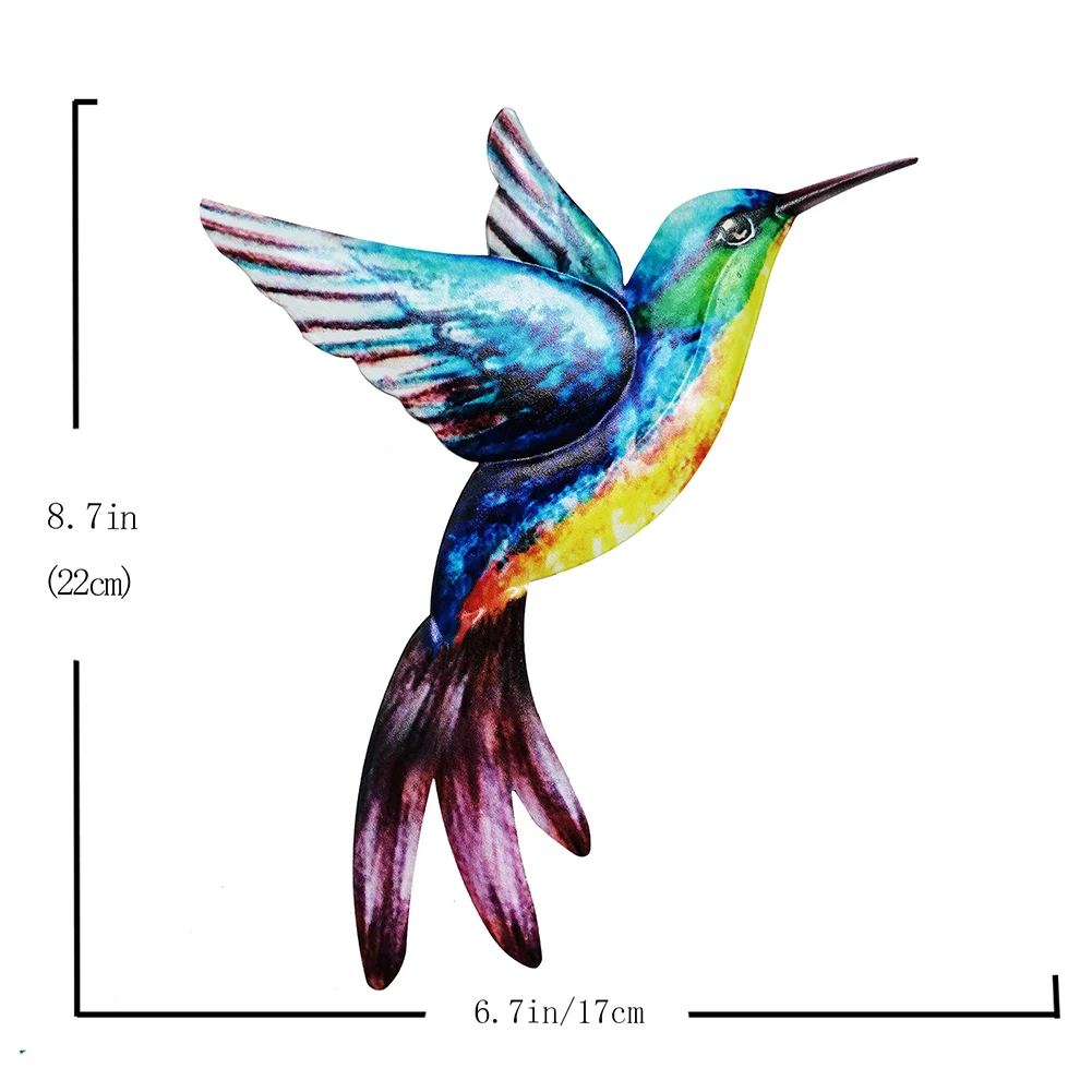 

Practical Vivid Decoration Hummingbird Pendant Products Sculpture 23*17cm Wall 3D Appearance Crafts For Garden