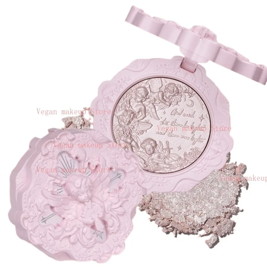 Flower Knows Little Angel Collection Embossed Highlighter Aria & Cupid Series,Luminous Pearl Glow,Collectible Relief Design