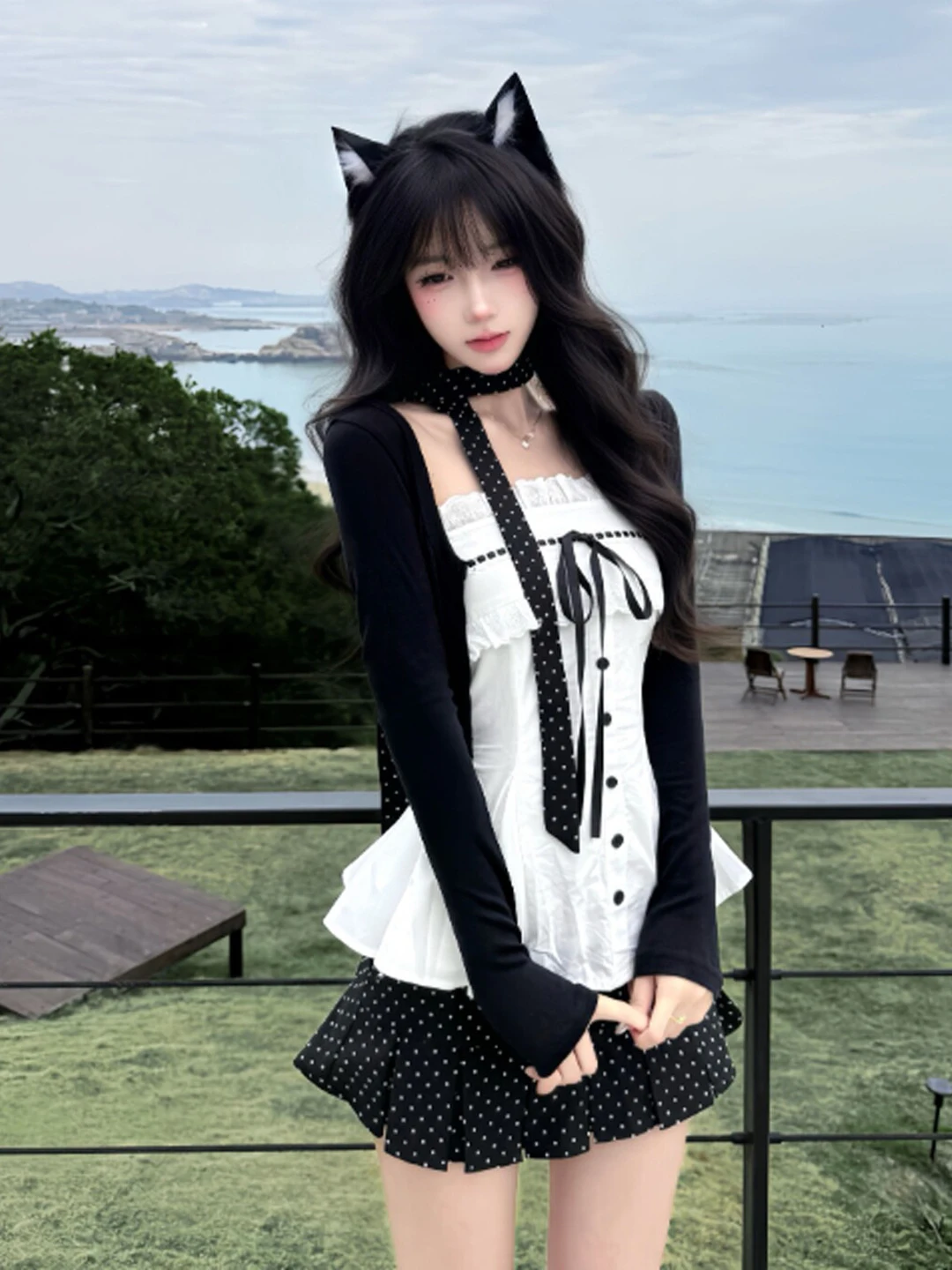 

Уникальный летний комплект одежды: кардиган, топ-бюстье и юбка — тройной комплект из комфортного хлопкового смесового материала для женщин.