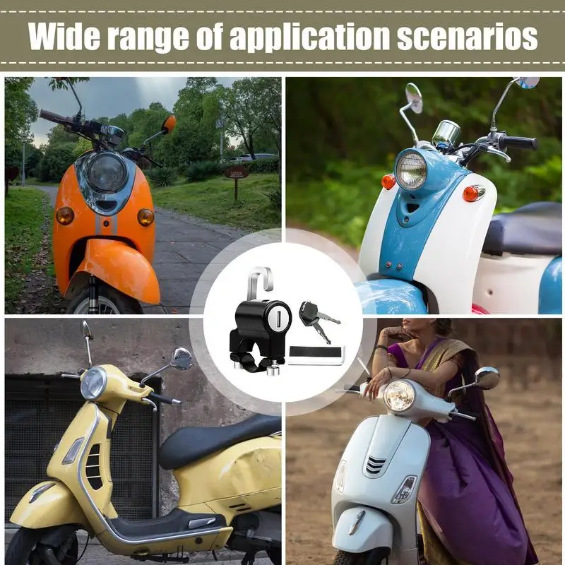 Electric Motorbike Hat Accessories Sturdy Motorcycle Locks Safe Anti Theft Lock Anti-Theft For Motorcycles Scooters Electric Bic