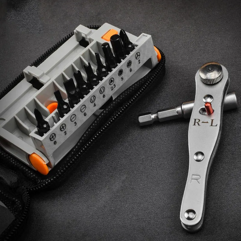Multifunctional EDC Combination Two-way Ratchet Wrench Tool Set Convenient Outdoor Emergency Multi-purpose Combination Equipment