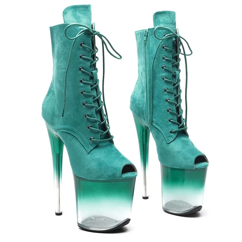 

New 20CM/8inches Suede Upper Modern Sexy Nightclub Pole Dance Shoes High Heel Platform Women's Boots 703
