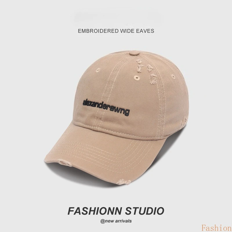2025 Korean Trend Couple Baseball Caps Patchwork UV Protection Sun Hat Unisex Letter Design Outdoor Sports Fashion Accessories