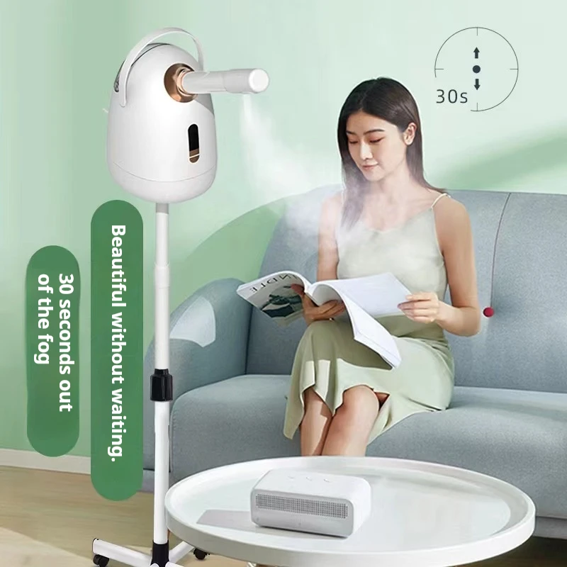 2025 อุปกรณ์ให้ความชุ่มชื้นผิวความงามบนใบหน้าร้อนและเย็นแบบพกพา Facial NANO Ionic Steamer