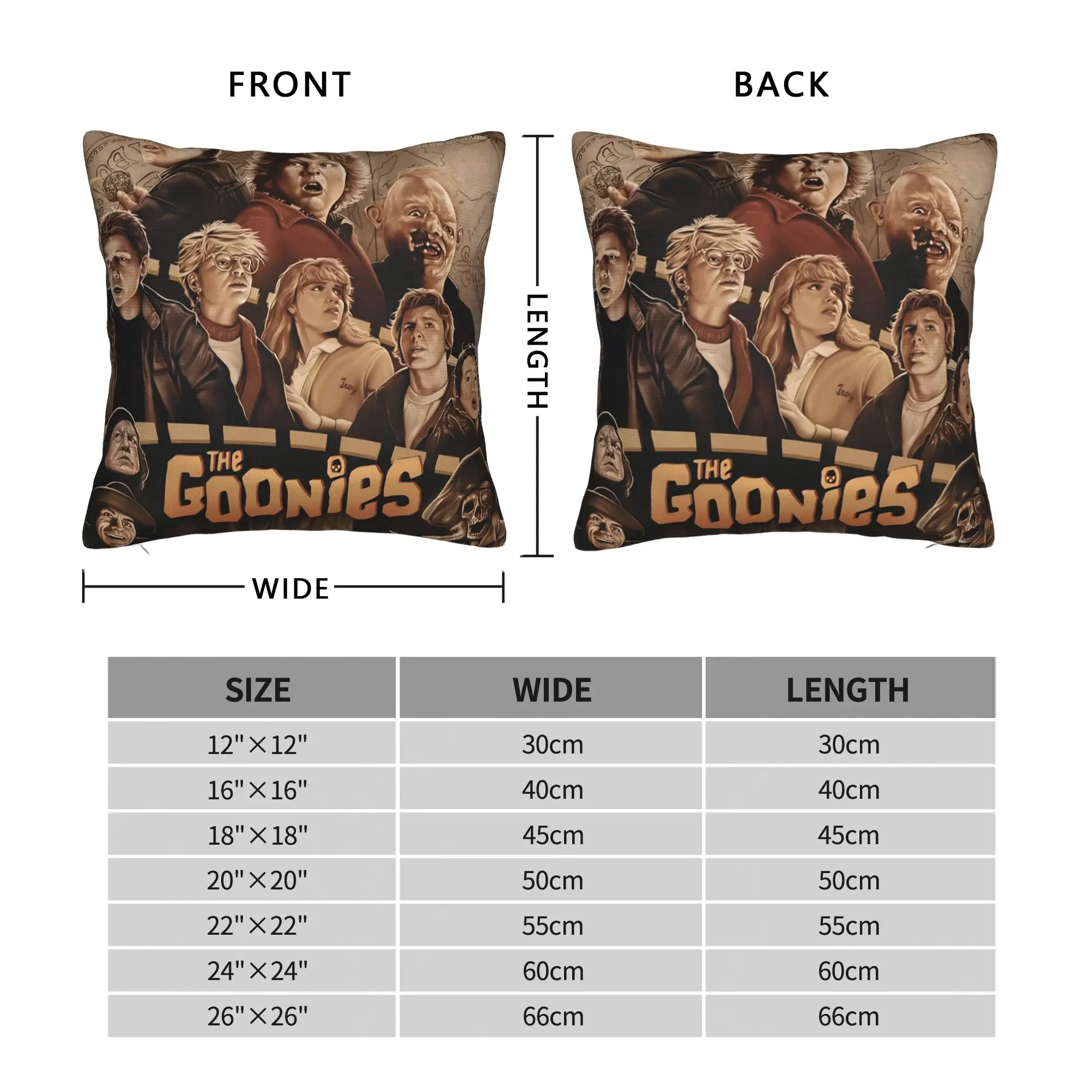 The Goonies Never Say Die  Pillow Cover  Fashion Pillow Case For Sofa Home Decor Square Cushion Cover Gift Idea