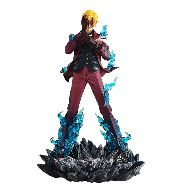 One Piece Sanji Anime Figure Gk Statue Hand Made Cartoon Surrounding Desktop Office Ornament Birthday Gift 25cm Anime Model view 6