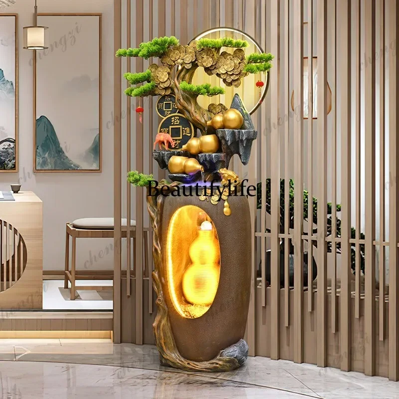 D1089 Alpine flowing water makes money ornament rockery water landscape living room decoration circulating water ornament
