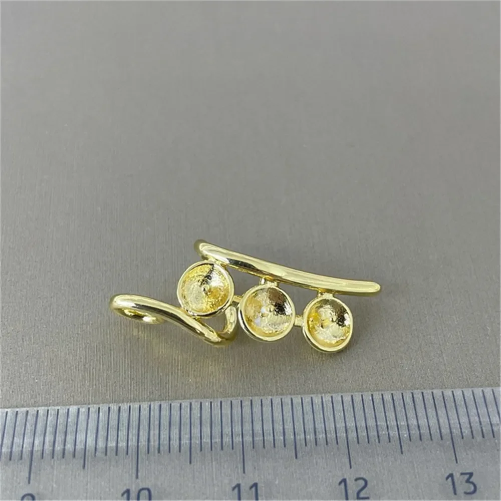 

Classic Pearl Pendant Accessory 18K Plated Gold Pendant Settings Jewelry Findings Parts Fittings Connection Accessories D009