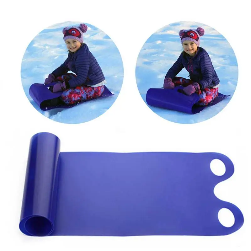 Slitta portatile Snowboard Roll Up slitta da neve plastica Rolling Snow Slider tappeti flessibili da neve per bambini adulti inverno