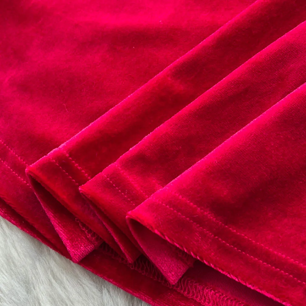 ヴィンテージ エレガント バックレス ベロアドレス シックなドレス 女性ファッション レトロ パーティー セレモニードレス