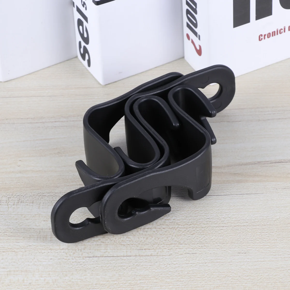 4Pcs Car Hooks Back Seat Concealed Storage Hooks Household Auto Hooks Multi-functional Storage Holder Brown