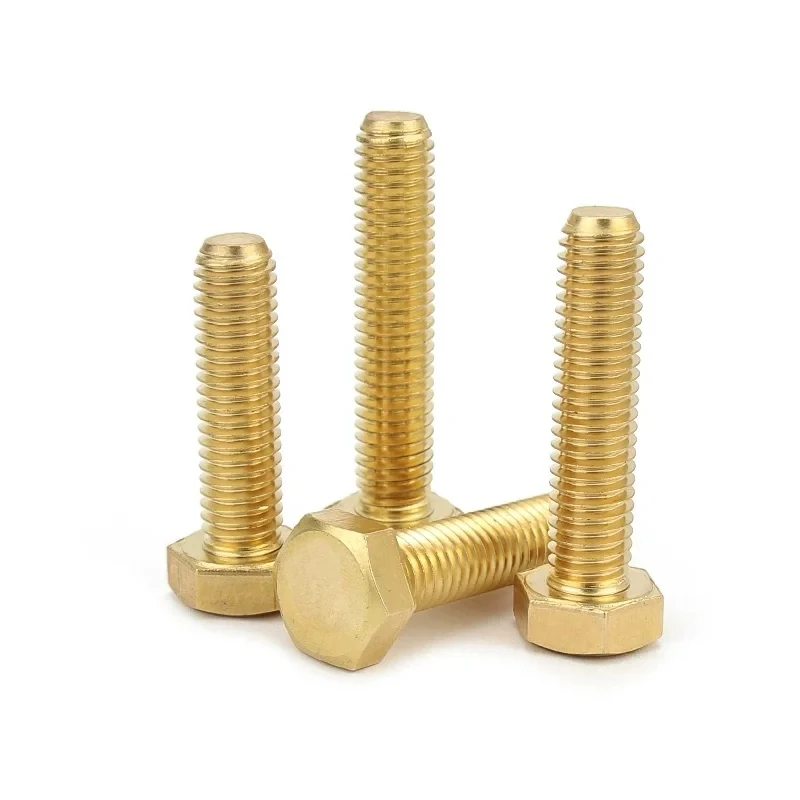 

M3 M4 M5 M6 M8 M10 M12 Brass Hex Head Bolts External Hexagon Screws Available in 6mm to 100mm Length