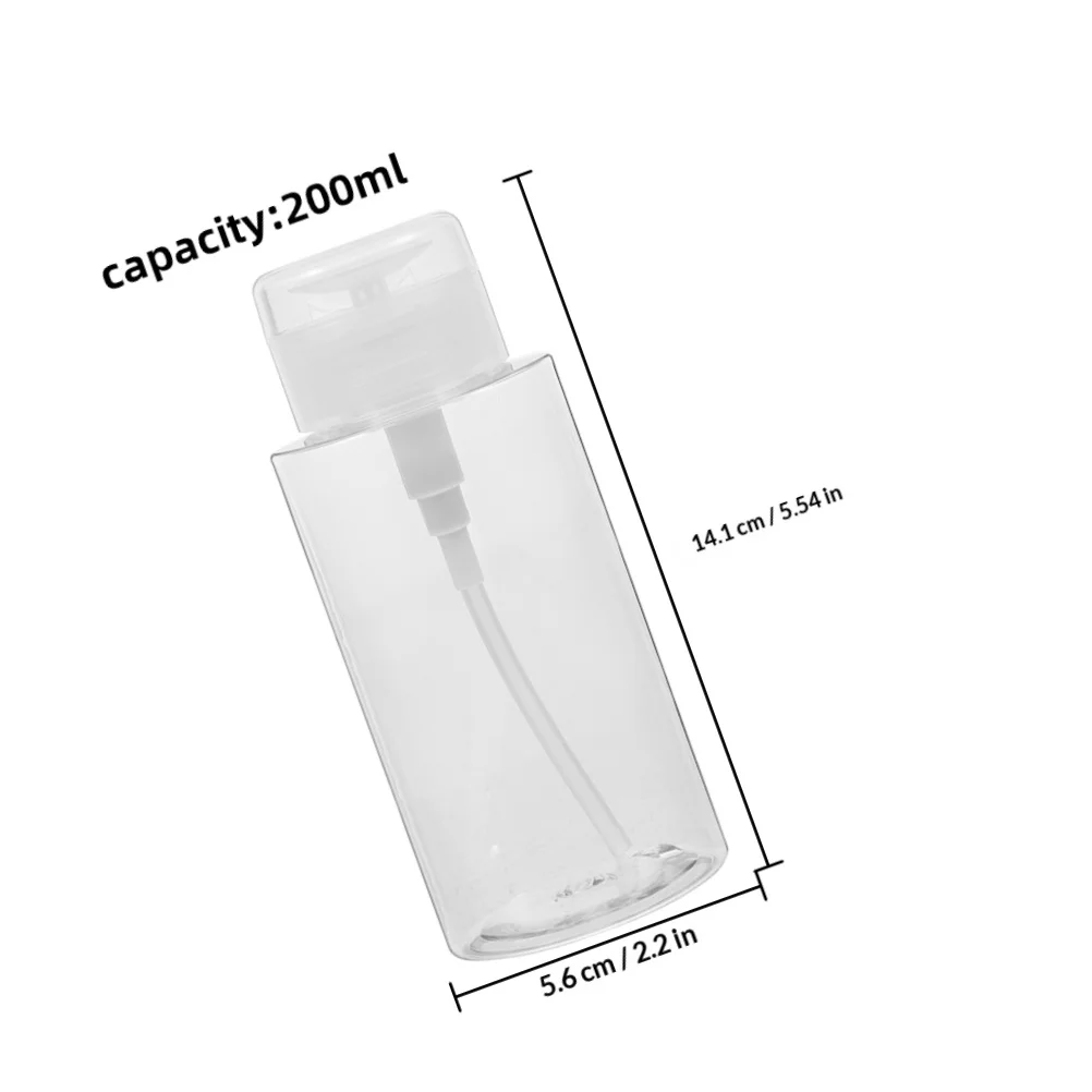 Distributeur de bouteilles à pompe rechargeable, 3 pièces, pour Lotion Toner, huile, conteneur de toilette de voyage, démaquillant, liquide, vernis à ongles transparent