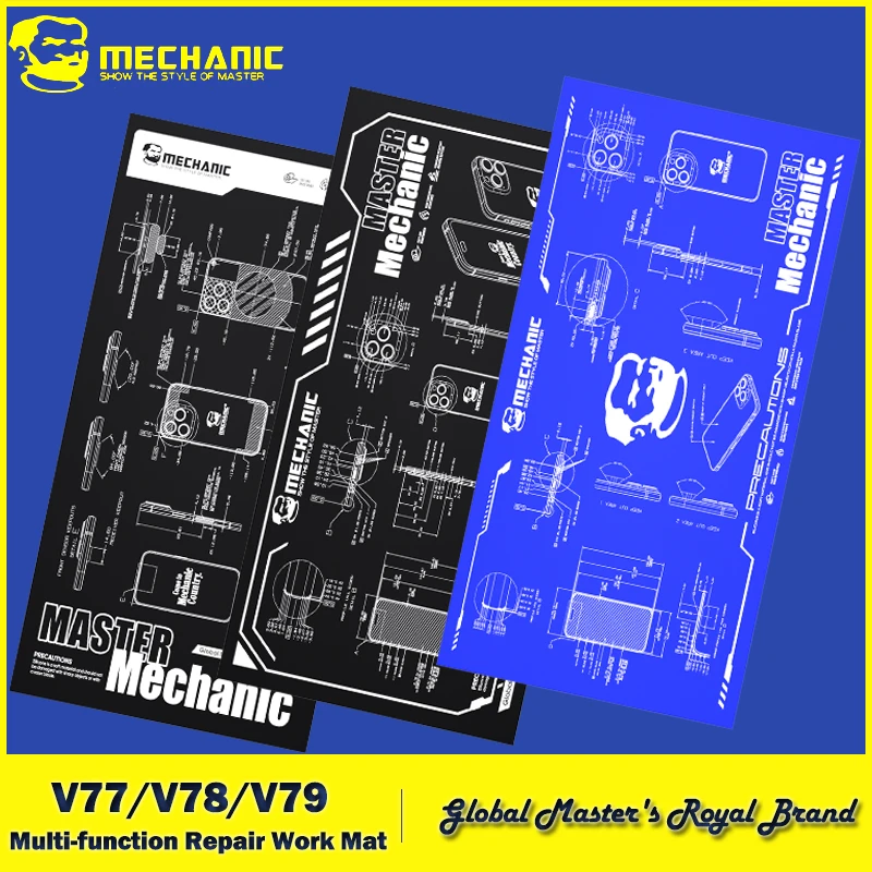 MECHANIC V77 V78 V79 Multi-function Repair Working Mat for Mobile Phone Maintenance Soft Heat Insulation Motherboard Fixing Pad