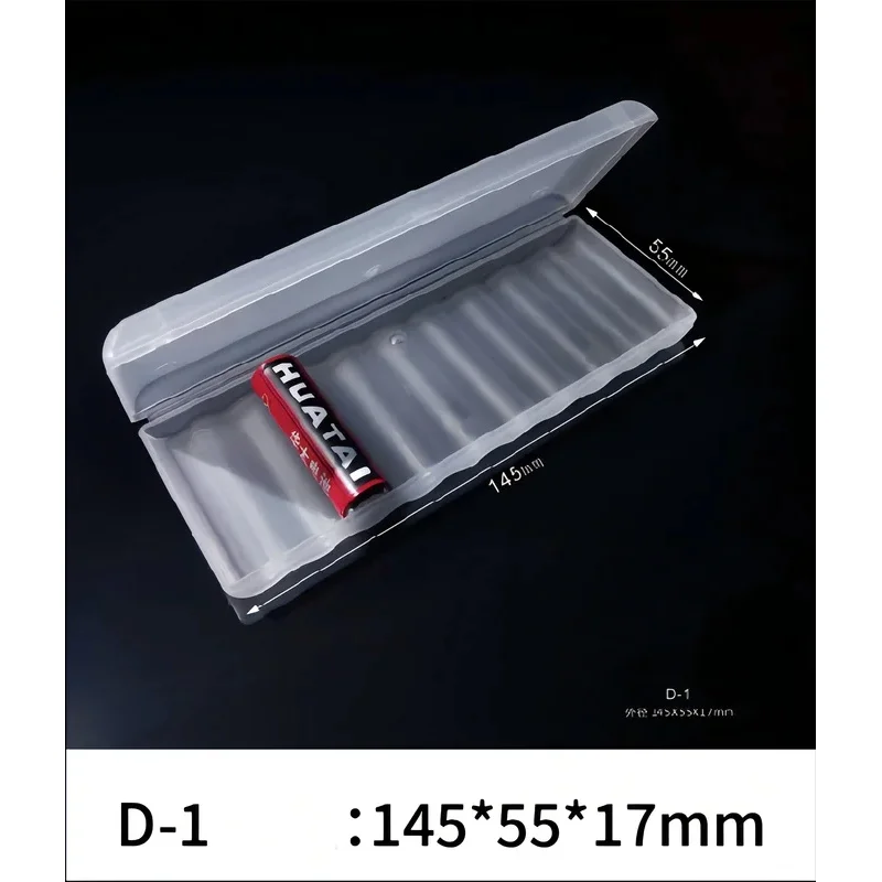 White Portable Waterproof Battery Storage Box, Hard Plastic Multi-Slot Travel Case for AA AAA 18650 Li-ion Button Cell Batteries image 3