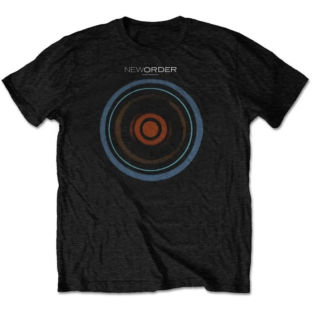 Camiseta de algodão com estampa New Order Blue Monday Circle Print, camiseta unissex de manga curta da banda Post-Punk