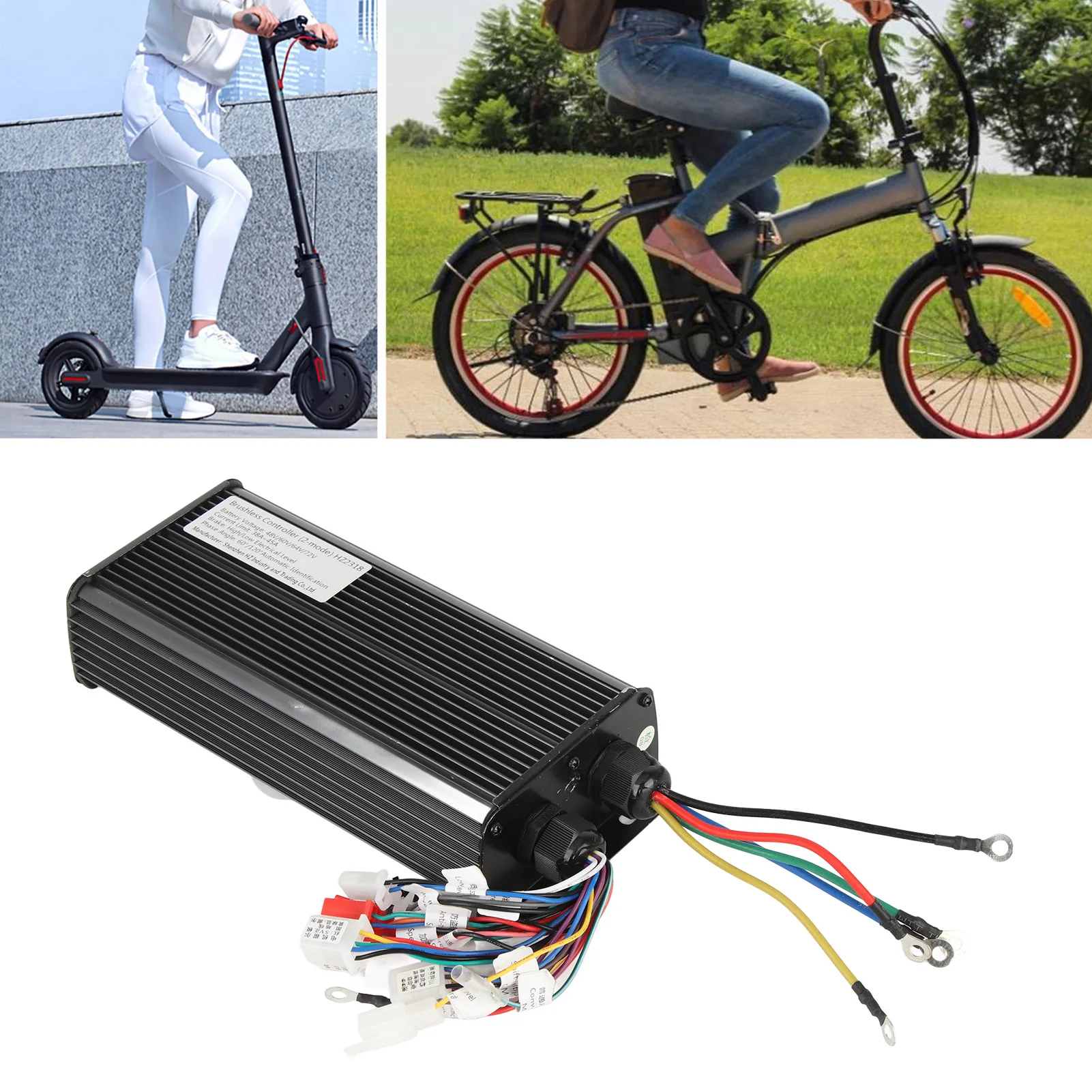 

Electric Bike Controller Undervoltage Aluminum Alloy Electric Brushless Controller for Electric Scooter