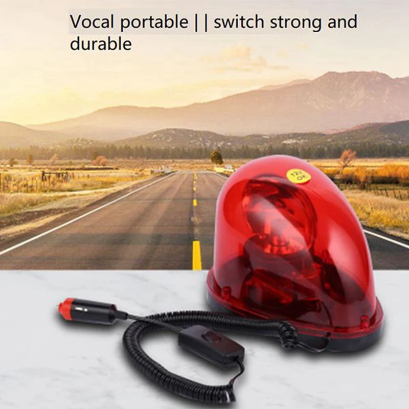 12V Snail-Type Rotating Car Alarm Lights Warning Light Ceiling Light Strobe Light Universal For Automobiles