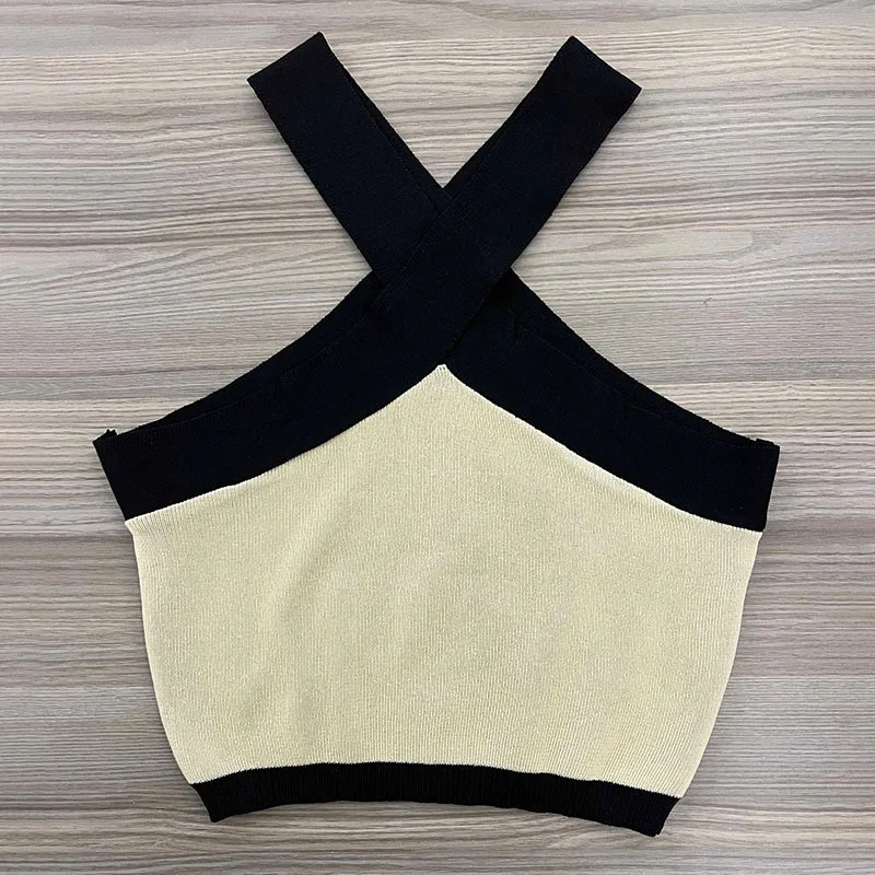 

Women's Vest Girls' Inner Short Slim Fit Sexy Strapless Halter Neck