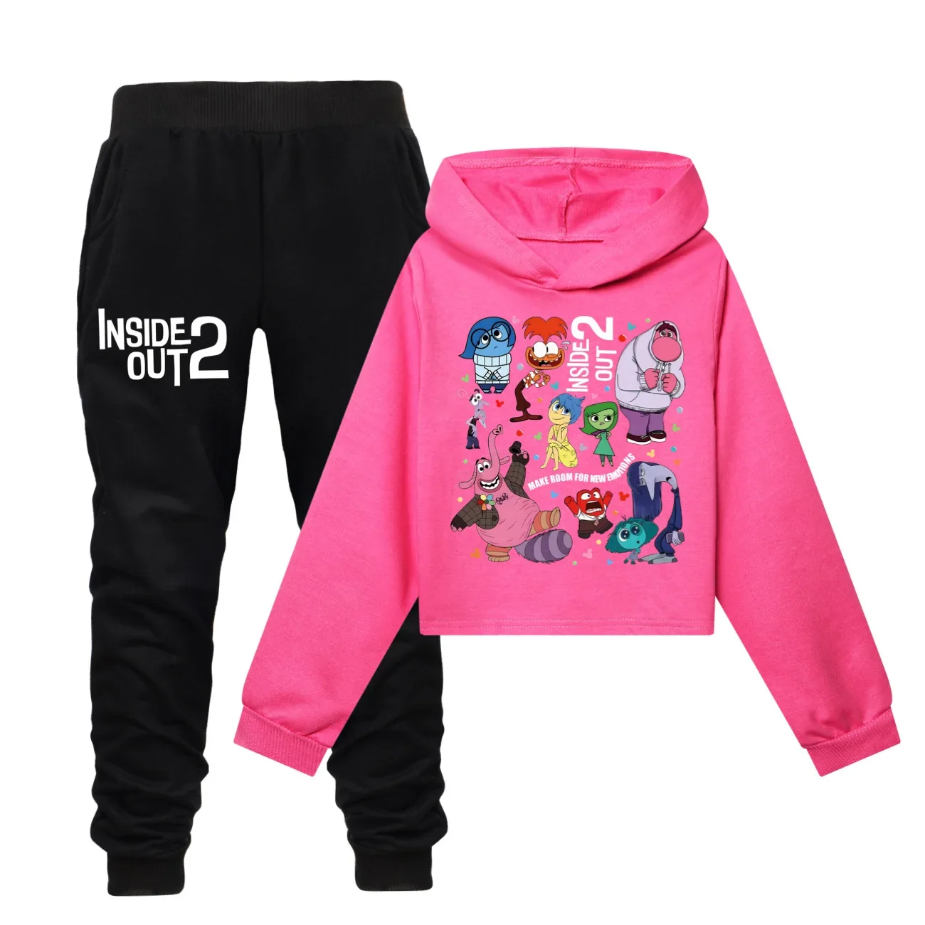 Kawaii Inside Out2 Fashion Boy Girls New Year Clothes Spring Autumn Children Sweater,Pants 2Pcs Set Children's Suit 2-16year