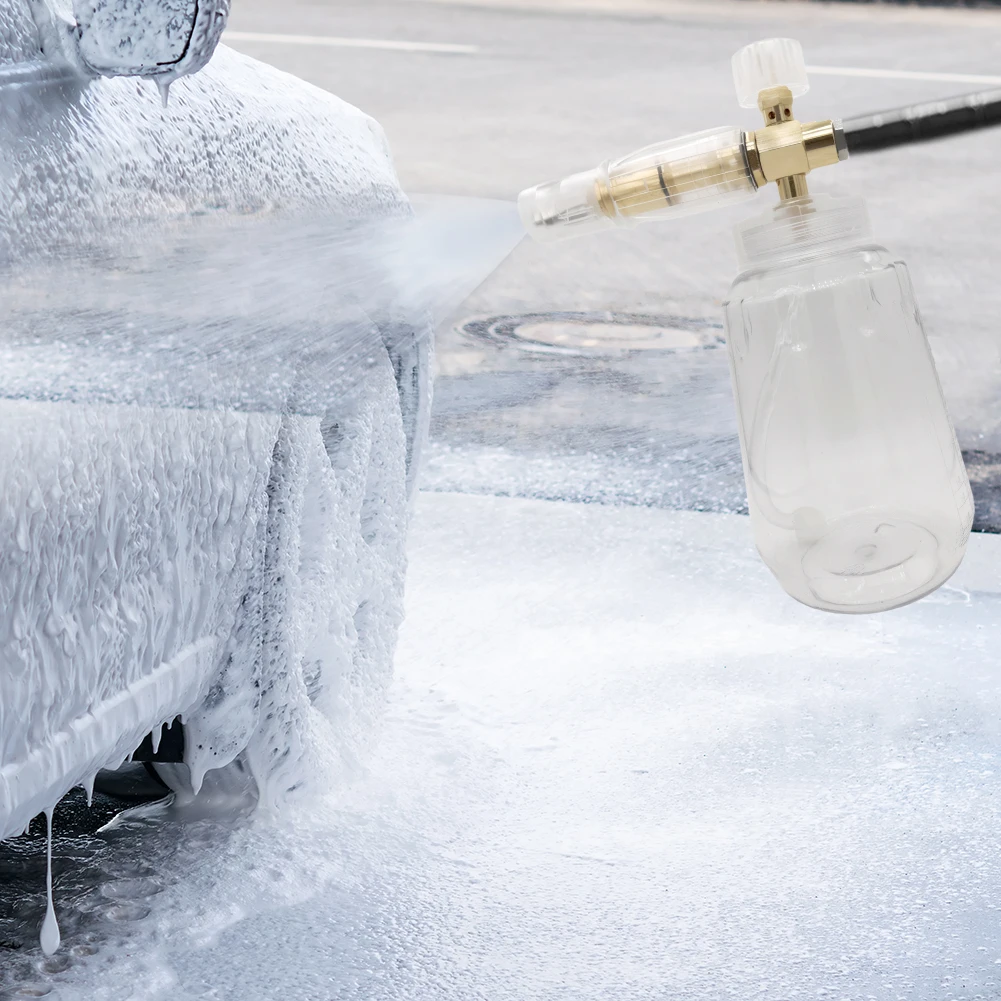 بخاخ رغوة السيارة مع ملحقات غسالة الضغط ذات الموصل السريع، مسدس رغوة الرش المحمول المحمول لغسيل السيارات وتنظيفها