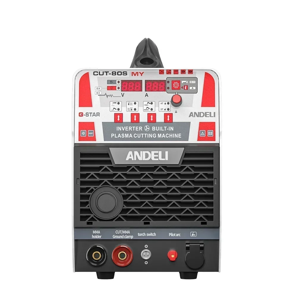 Sell like hot cakes  Andeli  220V 385V  CUT-80 HF Cut 2T 4T   2 IN 1MMA  Built in Compressor Plasma Cutting  Machine