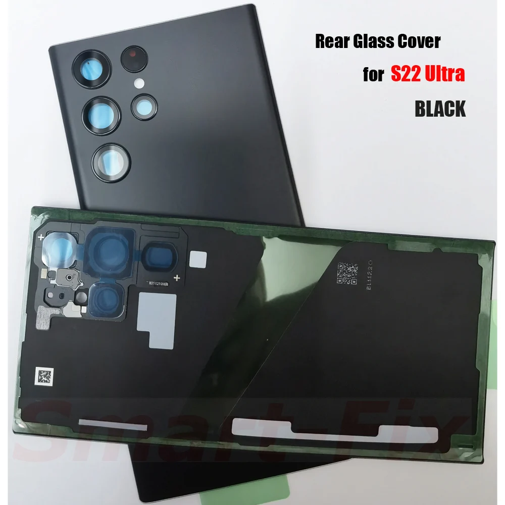 OEM Glass Rear Door Replacement Housing Case For SAM-S22 Ultra S22U S22ULTRA Battery Back Cover Rear Cover With Glue Small Parts