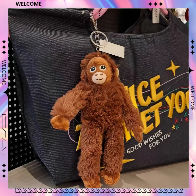 Cute Little Monkey Plush Toys Keychain Schoolbags Bag Pendant Gorilla Doll Pp Cotton Filled Hot Selling Girl Birthday Gifts