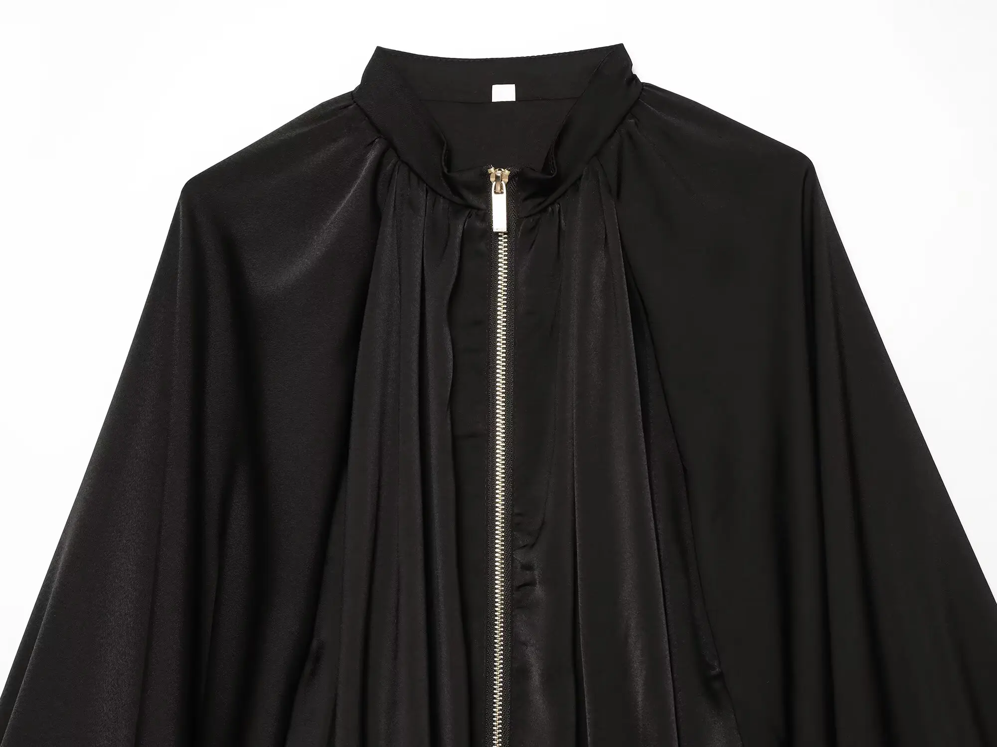 KONDALA Damen Casual Satin Bomberjacke Trendige High-Street Reißverschlussjacke Neu 2026 Frühherbst Elegante Schicke Puffärmel-Jacke – Detail 38