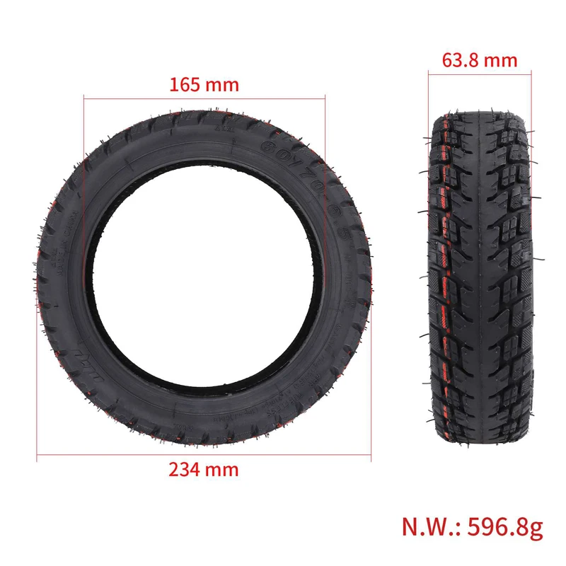 Ulip 60/70-6.5 على الطرق الوعرة إطارات دون أنابيب مقاومة للانفجار 10 بوصة الأنبوب الداخلي ل ناينبوت ماكس G30 سكوتر كهربائي استبدال الإطارات