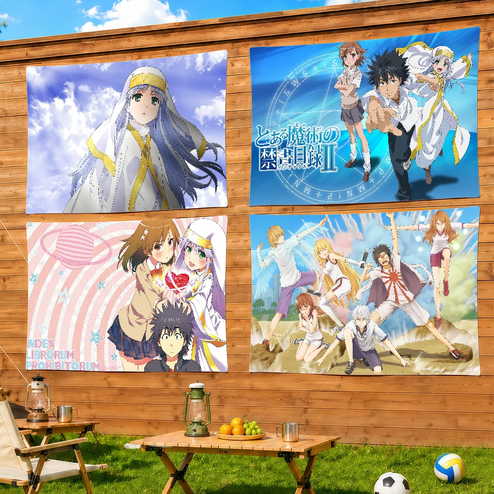 Anime A C-Certain M-Magical I-Index Flag Decorative Home Yard & Garden Decor Banner - Indoor Outdoor Wall Hanging Flag