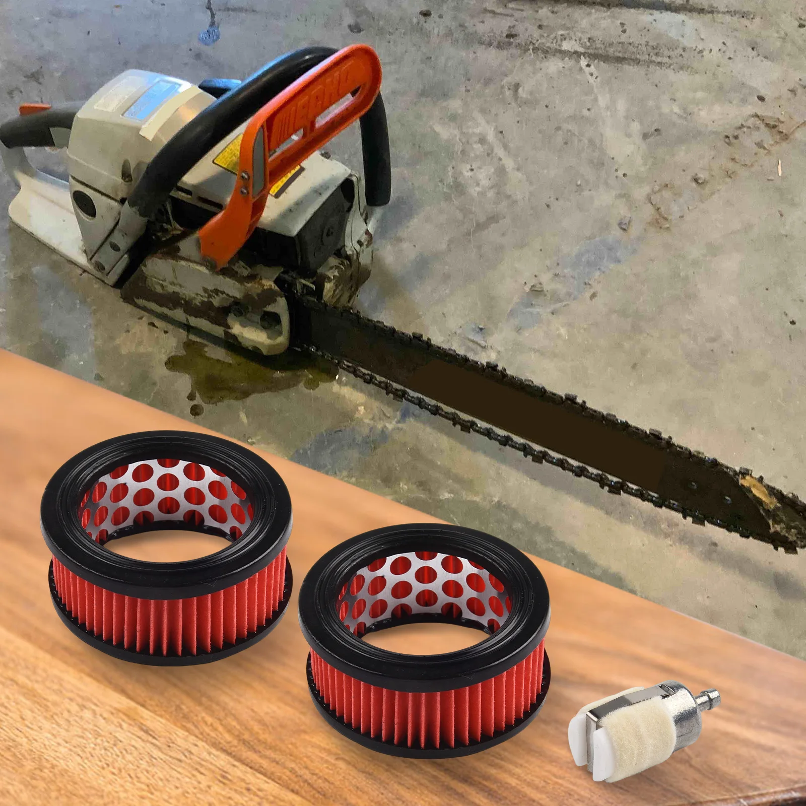 A Reliable 3 Piece Replacement Set of Air Filters Perfectly Matching Your Trusted Chain Saw Units from the Popular Series