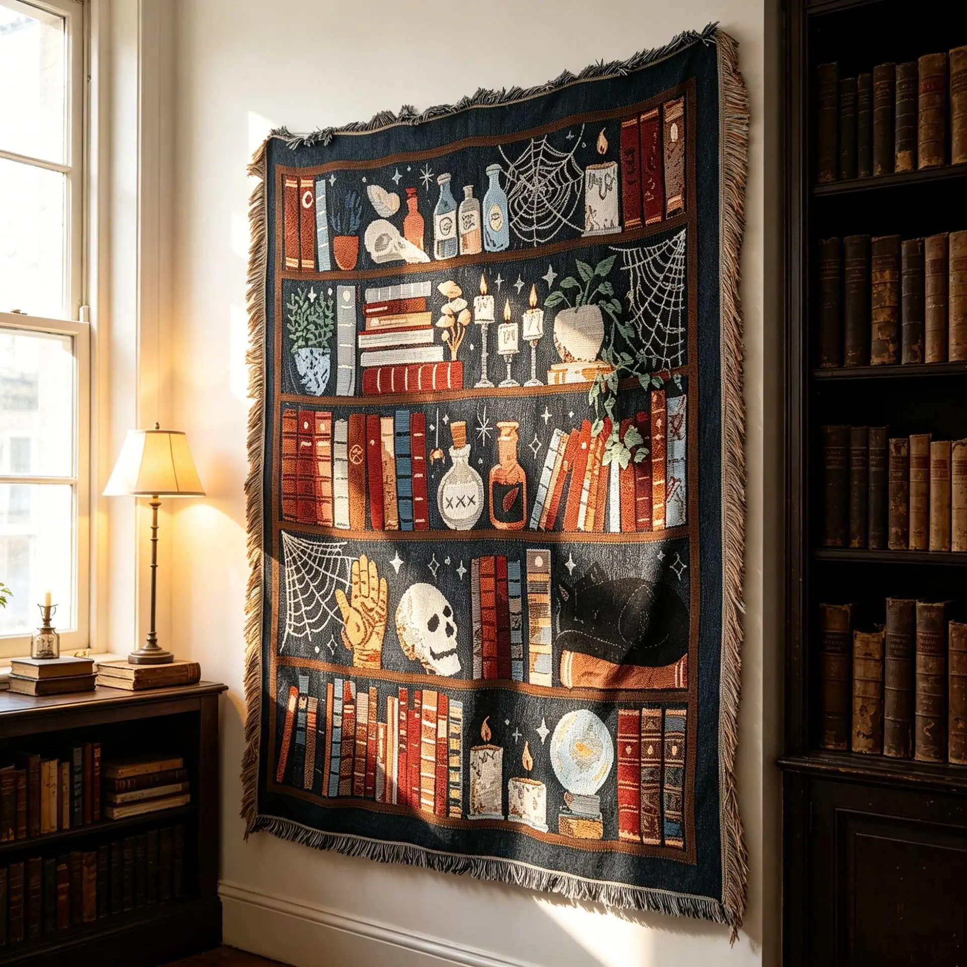 Bookshelf Sofa Cover Tablecloth Tapestry Carpet Chair Couch Cover Blanket Cozy Throw Rug Camping Sofa Towel Camping Blanket