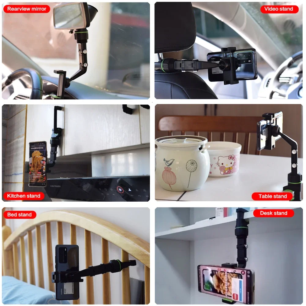 Rearview Mirror Phone Holder for Car 360° Rotating Phone Mount GPS Holder Universal Car Phone Holder For iPhone Xiaomi HUAWEI