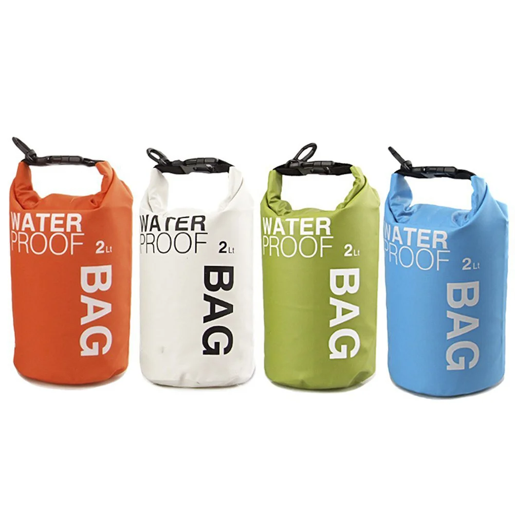 

Green 2L Waterproof Dry Bag 285x180mm PVC Foldable Pouch for Outdoor Camping Boating Food Drink Storage Travel Accessories