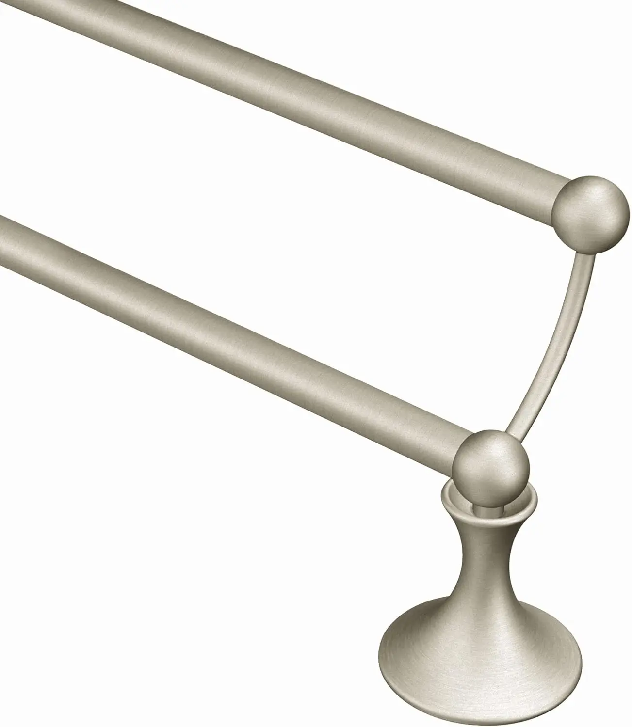 

Lounge Collection Brushed Nickel 24-Inch Double Towel Bar, Wall Mounted Towel Rack for Bathroom with Two Rods, DN7722BN