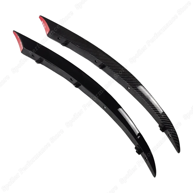 4Pcs Front Bumper Lip Spoiler Air Blade For Mercedes Benz C Class W205 C205 S205 2015-2018 Fog Light Grille Cover Accessories