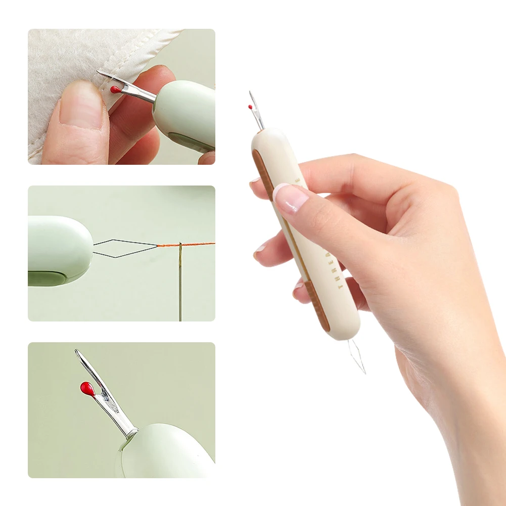 Seam Ripper Needle Threader Seam Ripper 2 in 1 Threading and Seam Remover Multifunctional Compact for Needle Work Patterns